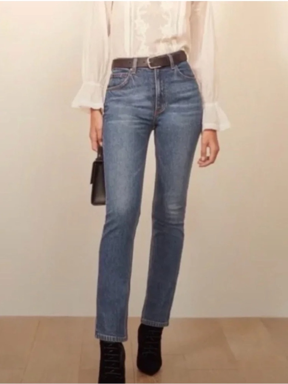 Reformation Liza Ultra High Rise Straight Jeans